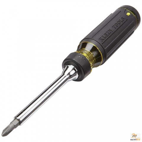 15-in-1 Multi-Bit Ratcheting Screwdriver Tool with Phillips, Slotted, Square, Torx, Combo Bits, and 1/4-Inch Nut Driver
