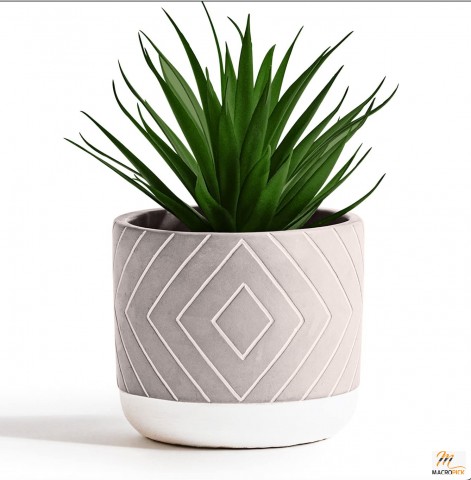 8" Faux Succulent in Pot: Artificial Plant for Desk or Shelf Decor - Lifelike Indoor Fake Succulent - Stylish and Maintenance-Free