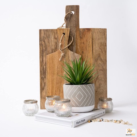 8" Faux Succulent in Pot: Artificial Plant for Desk or Shelf Decor - Lifelike Indoor Fake Succulent - Stylish and Maintenance-Free