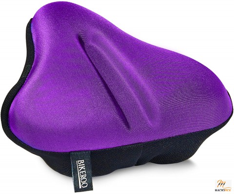 Gel Bike Seat Cushion: Padded Cover for Peloton, Adjustable Comfort for Men & Women on Stationary, Mountain, and Road Bicycles