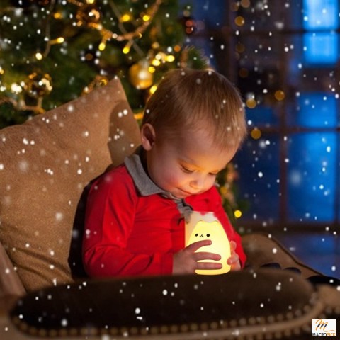 Adorable Cat Lamp: Silicone Kitty Night Light for Kids, Teens, and Cat Lovers - Perfect Gift for Birthdays and Christmas.