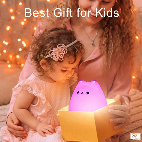 Adorable Cat Lamp: Silicone Kitty Night Light for Kids, Teens, and Cat Lovers - Perfect Gift for Birthdays and Christmas.