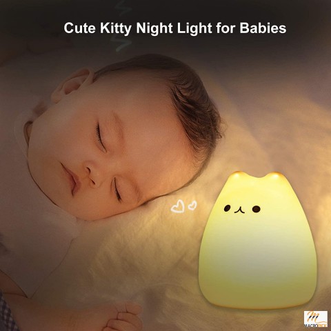 Adorable Cat Lamp: Silicone Kitty Night Light for Kids, Teens, and Cat Lovers - Perfect Gift for Birthdays and Christmas.